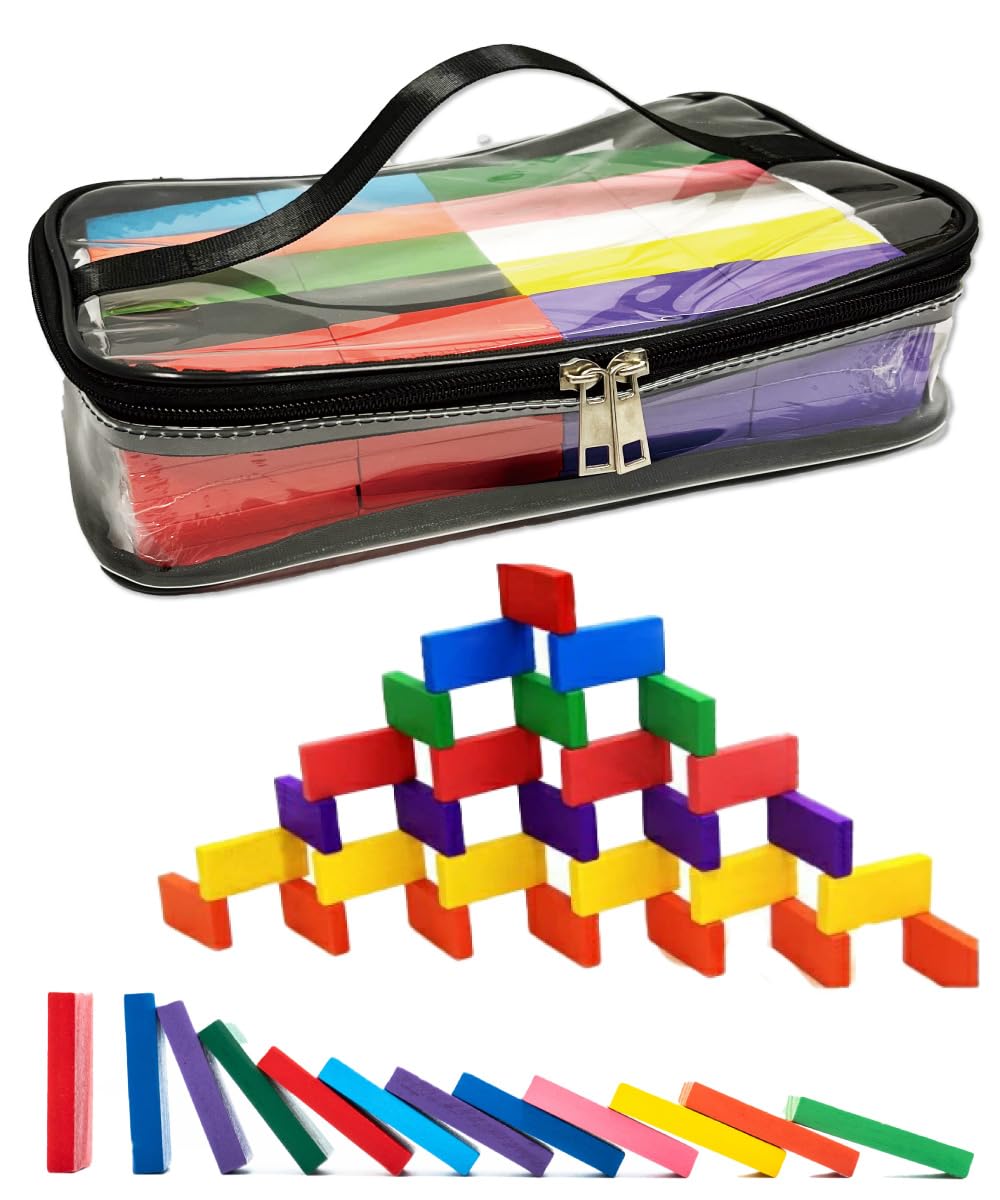 Amazon | いろいろドミノDX ドミノ倒し 木製 Lサイズ 120個 単品 補充